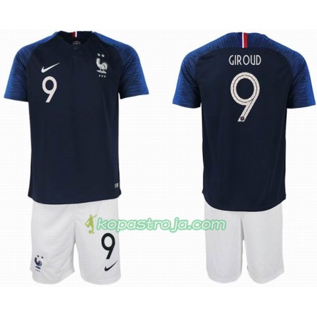 Billiga Fotbollströjor Frankrike GIROUD 9 2 star Barn VM 2018 Hemma tröja
